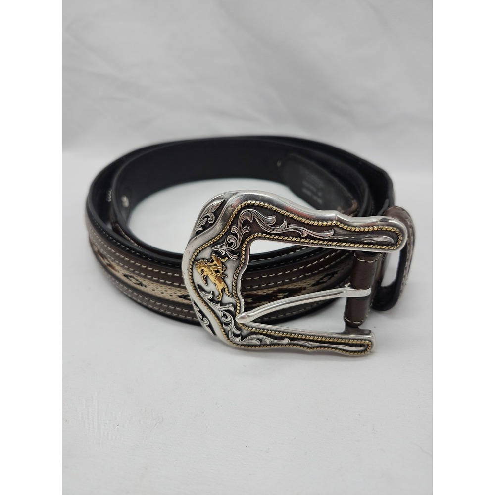 Nocona Black Genuine Leather Western Belt - Men's Size 44
